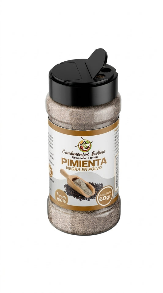 Pimienta Negra en Polvo CONDIMENTOS BOLIVIA | 60 g