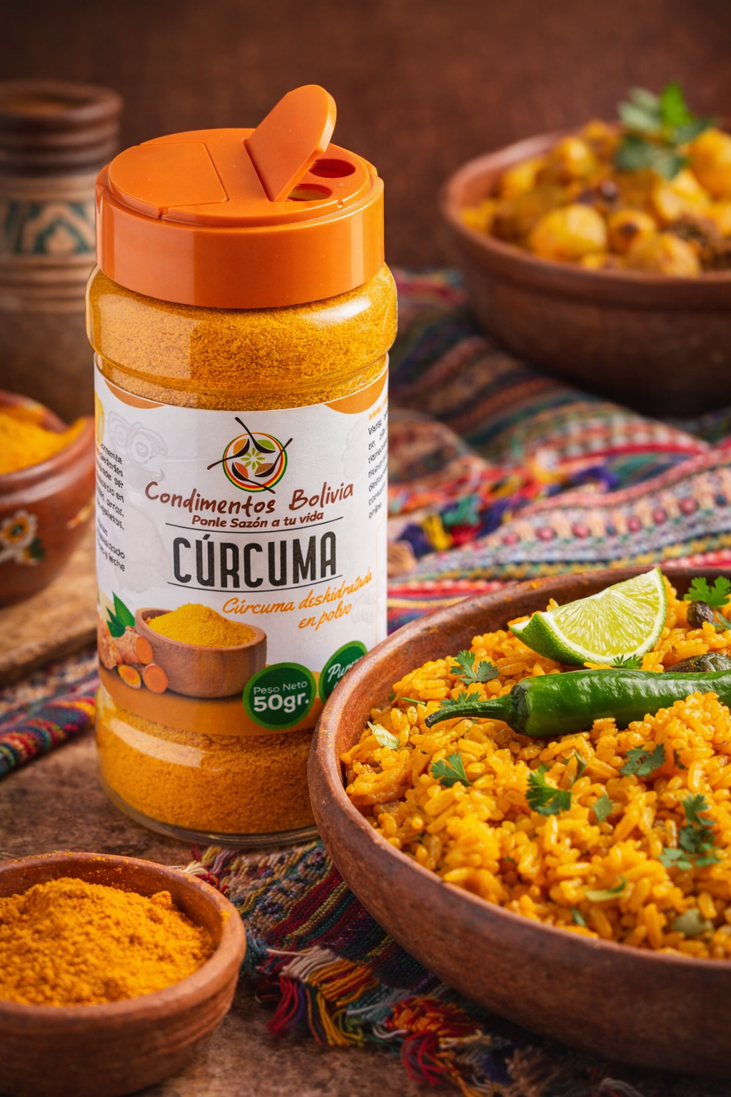 Cúrcuma en Polvo CONDIMENTOS BOLIVIA | 50 g