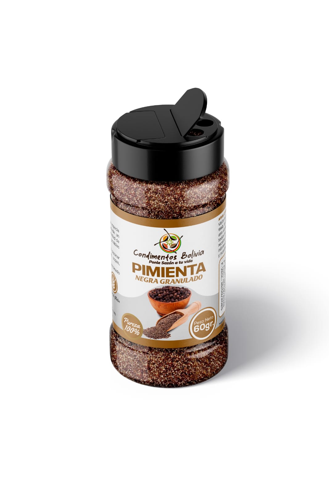 Pimienta Negra Granulada CONDIMENTOS BOLIVIA | 60 g