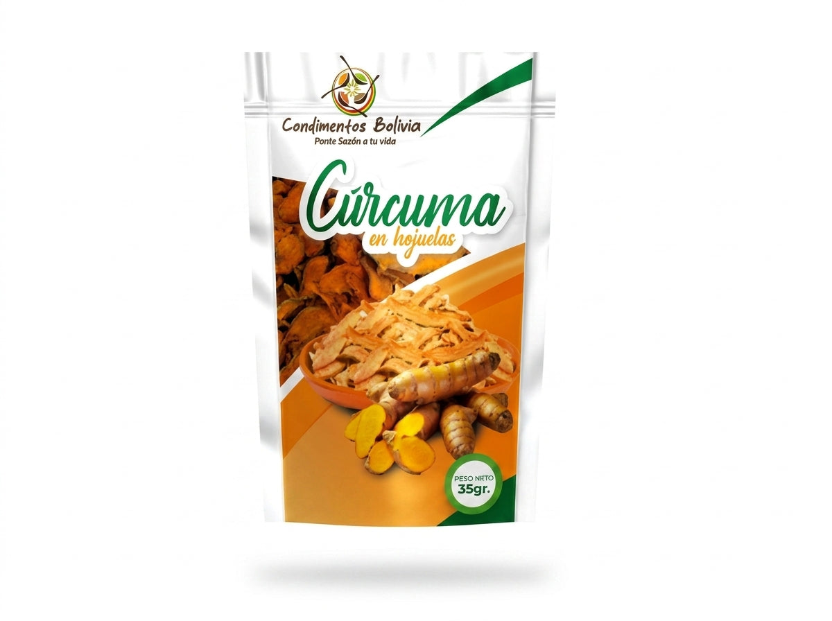 Cúrcuma en Hojuelas Deshidratadas CONDIMENTOS BOLIVIA | 35 g