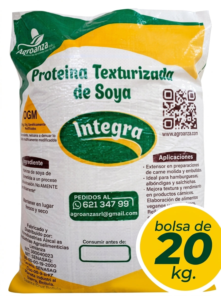 PROTEÍNA TEXTURIZADA DE SOYA  - GRANULADA DE 20 kg.